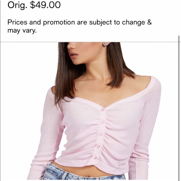 Lavender pink cardigan top - Picture 2 of 7